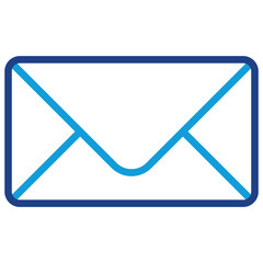 Message Line Dual Tone Icon Design Vector - Envelope icon representing email correspondence for inquiries and communication