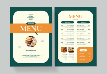 Clean Food Menu Template