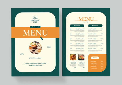 Clean Food Menu Template