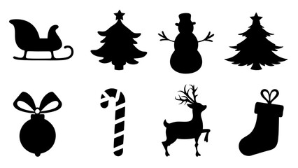 set of christmas icons