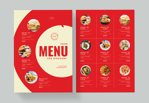 Clean Food Menu Template