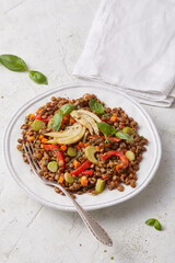 Lentil vegetable salad