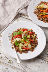Lentil vegetable salad