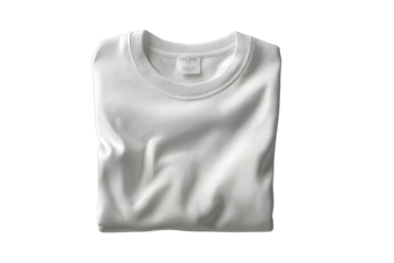 Folded white t-shirt, creased fabric