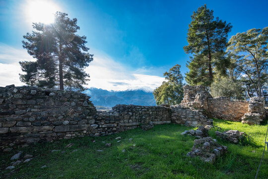 the ruins of ancient Sparta
