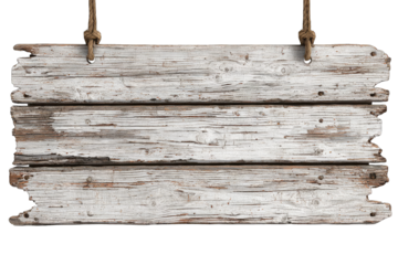 Aged, weathered wooden sign, hanging