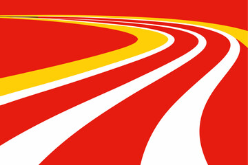 Abstract red yellow and white curved lines background