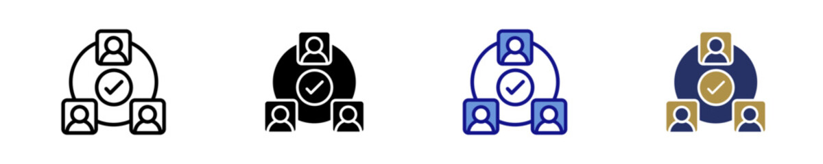 Team Alignment  Icon Set Multiple Style Collection