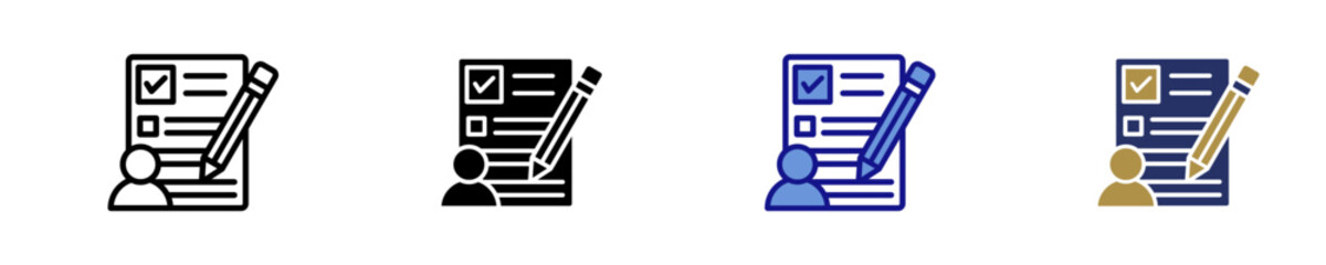 Task Assignment  Icon Set Multiple Style Collection