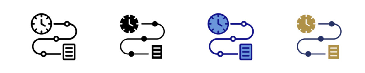 Process Timeline  Icon Set Multiple Style Collection