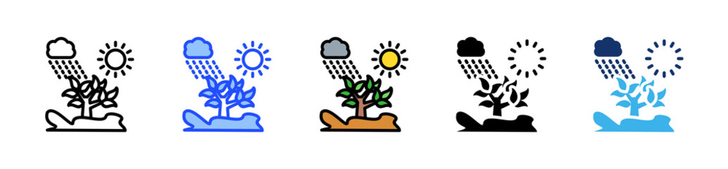 Growth Resilience Icon Collection With Multiple Styles