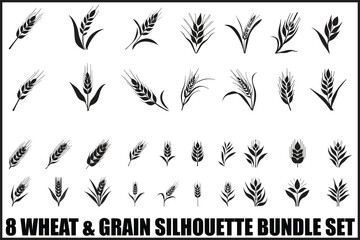 Rustic Wheat Silhouette Design
