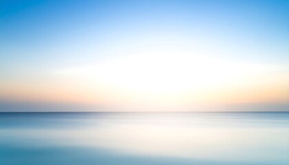 Soft sunset over calm ocean