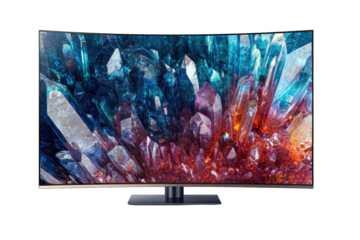 Curved TV displays vibrant crystal image