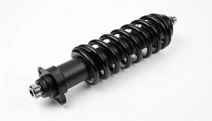 Black coilover suspension component close-up