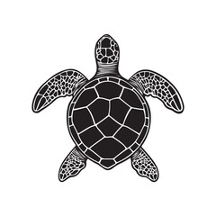 Fototapeta premium Majestic Sea Turtle Silhouette, Ocean Clip art Vector, Minimalist Sea Turtle Silhouette for Graphic Design