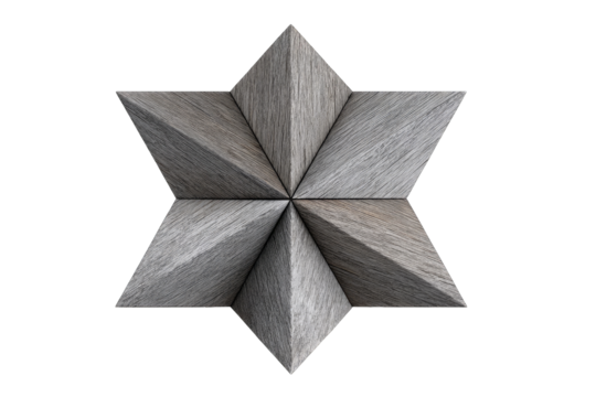 Gray wood star design