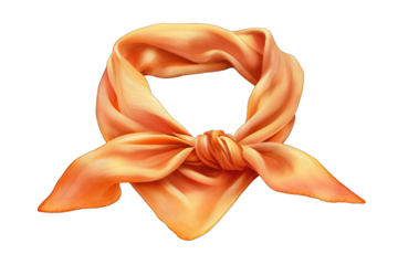 Orange neckerchief, tied knot