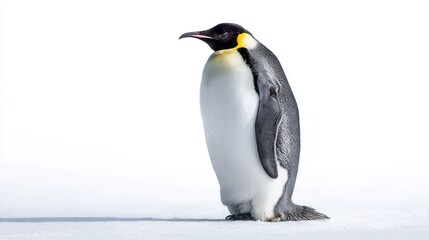 Fototapeta premium Emperor Penguin Standing Alone
