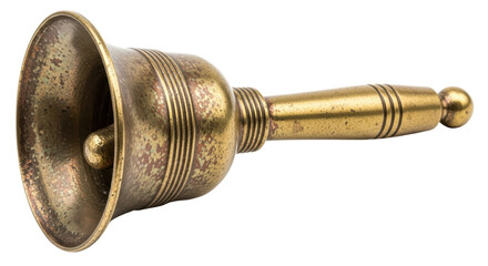Isolated Brass Hand Bell