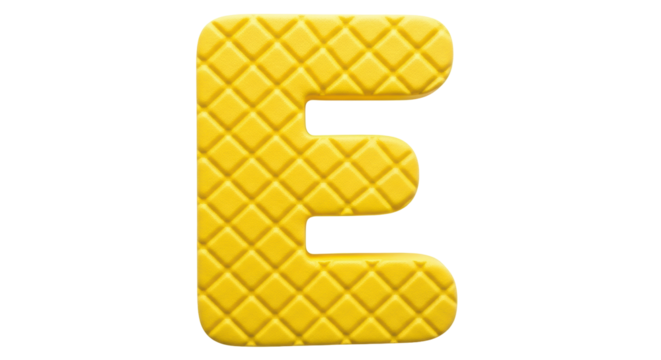 Isolated Letter E - Powered by Adobe