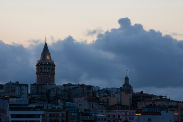 Golden Horn Metro Bridge and Galata Tower