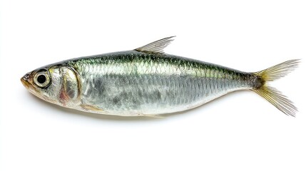 Fresh Herring Fish on White