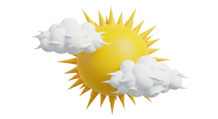 Isolated Sun and Clouds