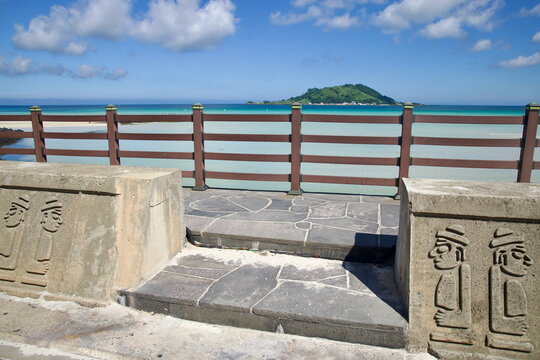 Hyeopjae Steps with Hareubang Reliefs