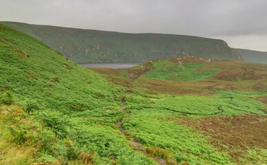 Glendalough dans le parc national des Wicklow Mountains en Irlande