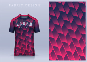 Fototapeta na wymiar Fabric textile design for Sport t-shirt, Soccer jersey mockup for football club. uniform front view. 