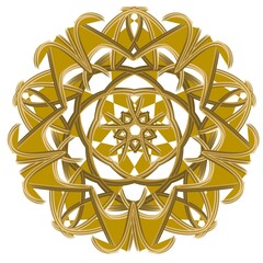 abstarct golden mandala ornament