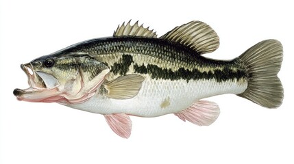 Fototapeta premium Largemouth bass profile