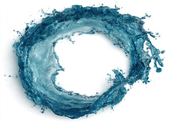 Obraz premium Circular water splash, isolated on white