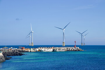 Turbines Beyond Fishing Harbor © koreabybike