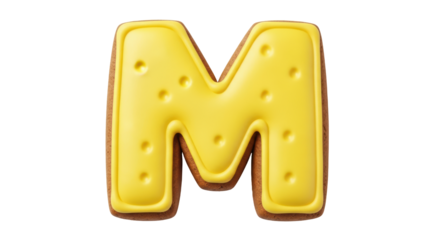 Isolated Letter M Cookie