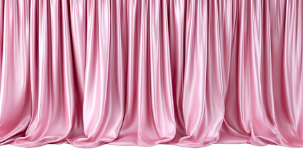 Pink satin curtains