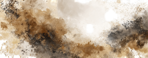 Abstract art with mottled brown, beige, and black washes