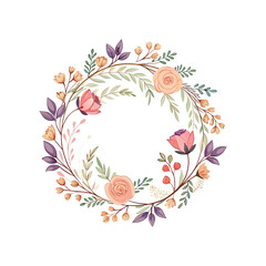 design an elegant hand drawn floral frame