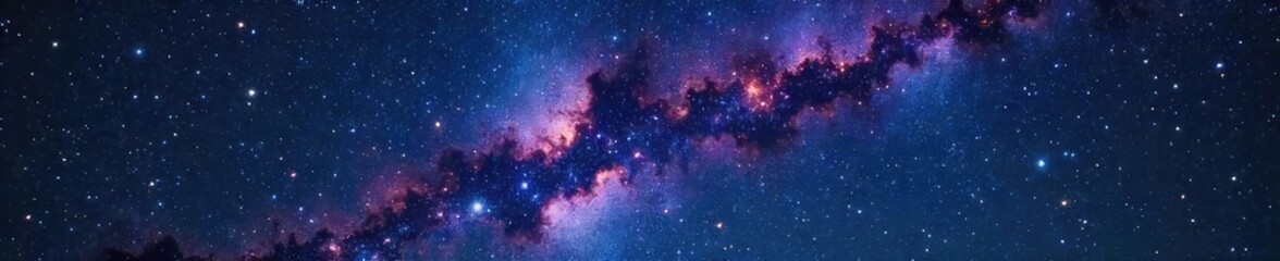 Obraz premium Breathtaking Night Sky Celestial Constellation Blazing with Stars, a Mysterious Cosmic Wonder Perfect for Astrology, Astronomy, Fantasy, and Space Themes