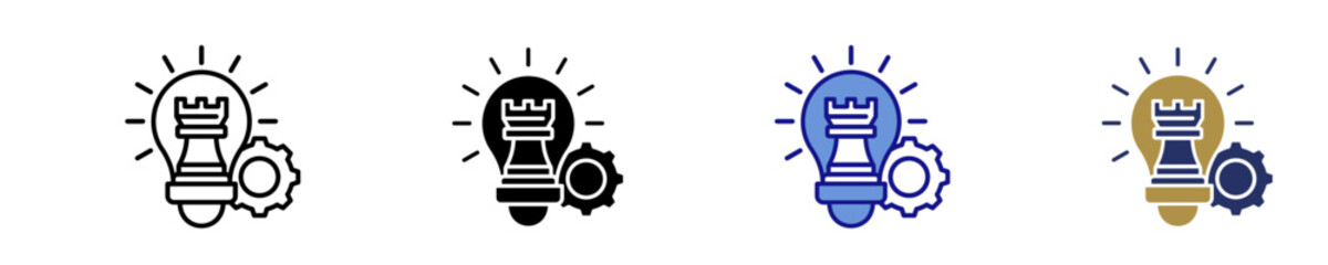 Innovation Strategy  Icon Set Multiple Style Collection