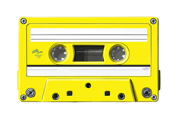 Vivid yellow cassette tape