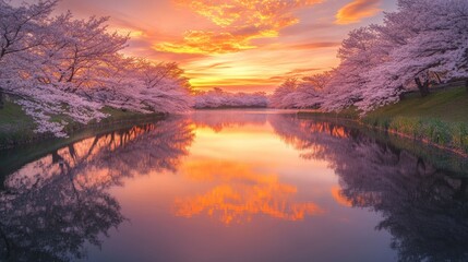 Obraz premium sunrise over the river