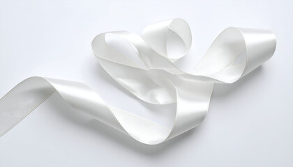 White Satin Ribbon Swirl.