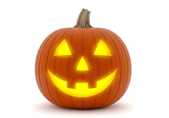 Obraz premium Glowing Halloween Pumpkin Lantern
