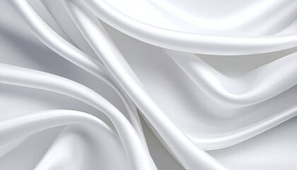 White Silk Drape with Soft Texture.