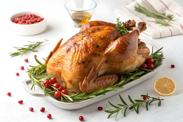 roasted chicken with vegetables and herbs