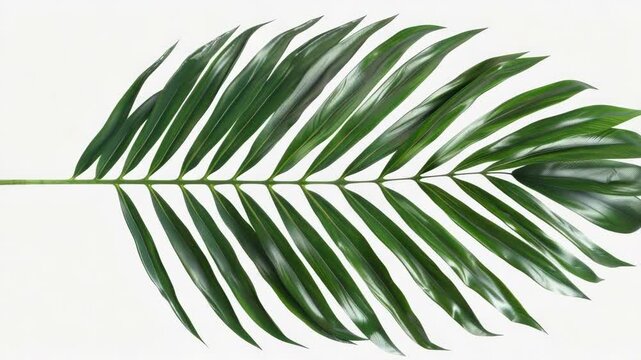 A digitally created tropical green leaf for decorative purposes.