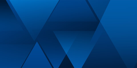 Fototapeta premium Abstract blue background with geometric triangle shapes. design wallpaper