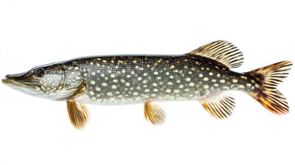 Naklejka premium Side view of a pike